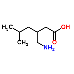 3-(氨甲基)-5-甲基己酸 结构式