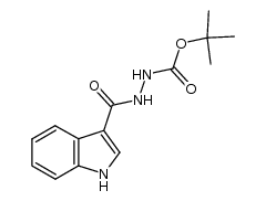 2-(1H-吲哚-3-基羰基)肼羧酸叔丁酯 结构式