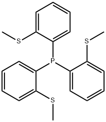 三(邻甲基硫代苯基)膦 结构式