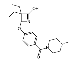 (S)-3,3-diethyl-4-(4-(4-Methylpiperazine-1-carbonyl)phenoxy)azetidin-2-one 结构式