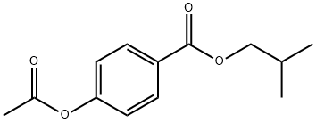 4-乙酰氧基苯甲酸异丁酯 结构式
