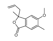 5-甲氧基-3,6-二甲基-3-丙-2-烯基-2-苯并呋喃-1-酮 结构式