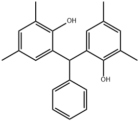 2,2'-(苯亚甲基)双(4,6-二甲基苯酚) 结构式
