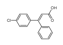 (E)-3-(4-氯苯基)-3-苯基丙烯酸 结构式