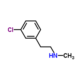 N-甲基-3-氯苯乙胺 结构式