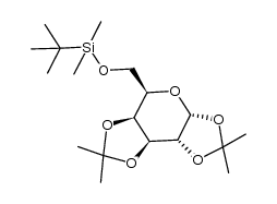 α-D-Galactopyranose, 6-O-[(1,1-dimethylethyl)dimethylsilyl]-1,2:3,4-bis-O-(1-methylethylidene)- 结构式