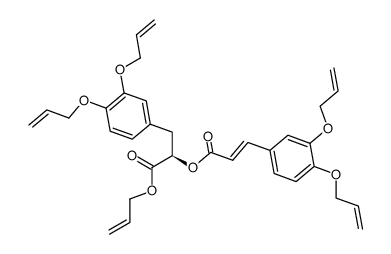 Benzenepropanoic acid, α-[[3-[3,4-bis(2-propenyloxy)phenyl]-1-oxo-2-propenyl]oxy]-3,4-bis(2-propenyloxy)-, 2-propenyl ester, [R-(E)]- (9CI) 结构式