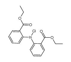 二(2-乙氧羰基苯基)氯化铟 结构式
