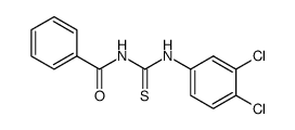 N-苯甲酰基-N'-(3,4-二氯苯基)硫脲 结构式