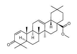 Oleana-1,12-dien-28-oic acid, 3-oxo-, methyl ester 结构式