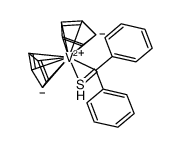 双(η5-2,4-环戊二烯-1基)[(S,1-η)-二苯基甲硫酮]合钒 结构式