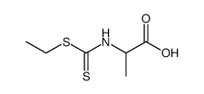 N-(乙硫基硫代羰基)-DL-丙氨酸 结构式