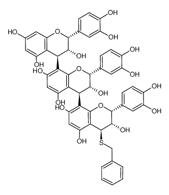 原花青素C-1 4''-苄硫醚 结构式