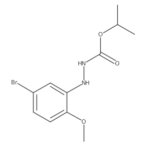 2-(5-溴-2-甲氧基苯基)肼基甲酸-1-甲基乙酯 结构式