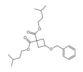 3-苄氧基环丁烷-1,1-二羧酸二异戊酯 结构式