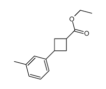 顺-3-(3-甲基苯基)环丁烷羧酸乙酯 结构式