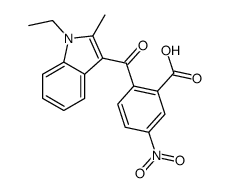 2-(1-乙基-2-甲基吲哚-3-羰基)-5-硝基苯甲酸 结构式