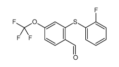 2-[(2-氟苯基)硫代]-4-(三氟甲氧基)苯甲醛 结构式