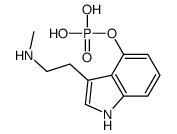 3-[2-(甲基氨基)乙基]-1H-吲哚-4-醇 4-(磷酸二氢酯) 结构式