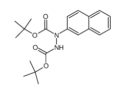 1-(2-萘基)-1,2-肼二羧酸二叔丁酯 结构式