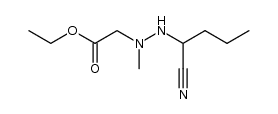 Acetic acid, 2-[2-(1-cyanobutyl)-1-methylhydrazinyl]-, ethyl ester 结构式