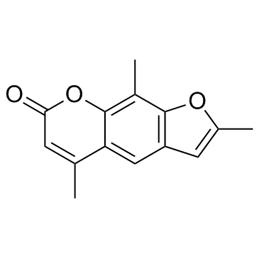 4,5',8-三甲基补骨脂素 结构式