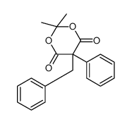 5-苄基-2,2-二甲基-5-苯基-1,3-二氧六环-4,6-二酮 结构式
