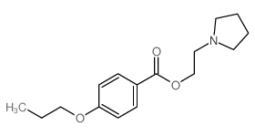4-丙氧基苯甲酸 2-(1-吡咯烷基)乙酯 结构式
