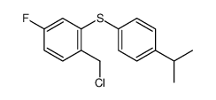 Benzene, 1-(chloromethyl)-4-fluoro-2-[[4-(1-methylethyl)phenyl]thio]- 结构式