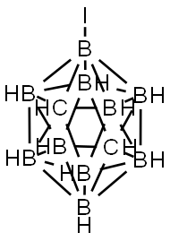 2-碘代-闭式-1,12-十二硼烷 结构式