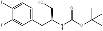 (S)-叔丁基(1-(3,4-二氟苯基)-3-羟基丙-2-基)氨基甲酸酯 结构式