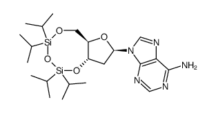 Adenosine, 2'-deoxy-3',5'-O-[1,1,3,3-tetrakis(1-methylethyl)-1,3-disiloxanediyl]- 结构式