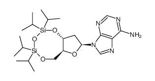 2'-脱氧-3',5'-O-四异丙基二硅氧亚基腺苷 结构式