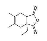 3a-乙基-3a,4,7,7a-四氢-5,6-二甲基-1,3-异苯并呋喃二酮 结构式