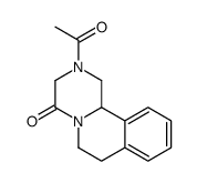 2-乙酰基-1,2,3,6,7,11b-六氢-4H-吡嗪并[2,1-a]异喹啉-4-酮 结构式