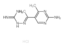 2-[(E)-1-(2-amino-4-methylpyrimidin-5-yl)ethylideneamino]guanidine,hydrochloride 结构式