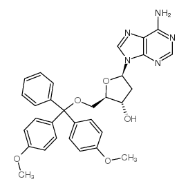 5-O-(4,4-二甲氧基三苯甲游基)-2-脱氧腺苷酸 结构式