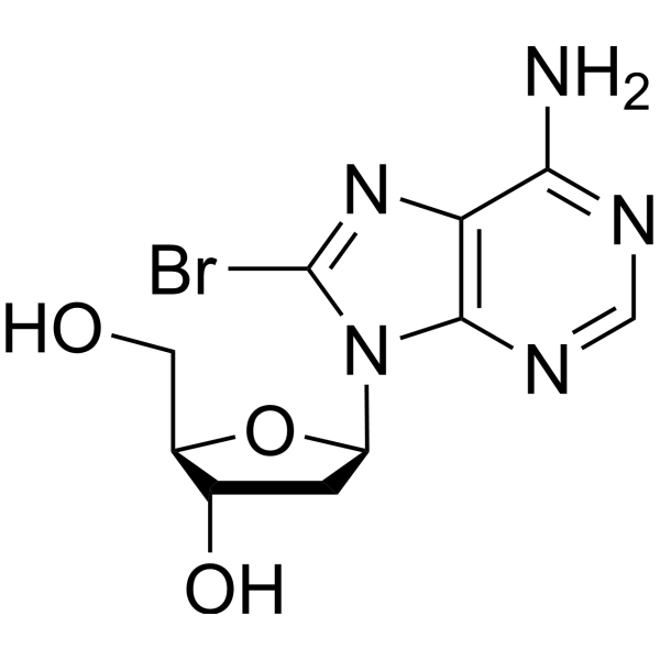 8-溴-2'-脱氧腺苷 结构式