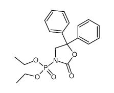 二乙基(2-氧代-5,5-二苯基恶唑烷-3-基)膦酸酯 结构式