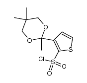 3-(2,5,5-三甲基-1,3-二氧六环-2-基)噻吩-2-磺酰氯 结构式