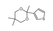 3-(2,5,5-三甲基-1,3-二氧己环-2-基)噻吩 结构式