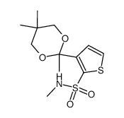 N-甲基-3-(2,5,5-三甲基-1,3-二氧杂环己-2-基)噻吩-2-磺酰胺 结构式