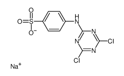 对-[(4,6-二氯-1,3,5-三嗪-2-基)氨基]苯磺酸钠 结构式