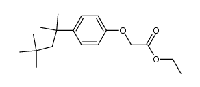 [4-(1,1,3,3-Tetramethyl-butyl)-phenoxy]-acetic acid ethyl ester 结构式