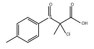 2-氯-2-[(4-甲基苯基)亚磺酰基]丙酸 结构式