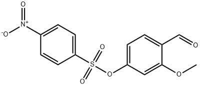 4-甲酰基-3-甲氧基苯基-4-硝基苯磺酸酯 结构式