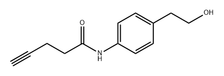 N-[4-(2-羟乙基)苯基]-4-戊炔酰胺 结构式