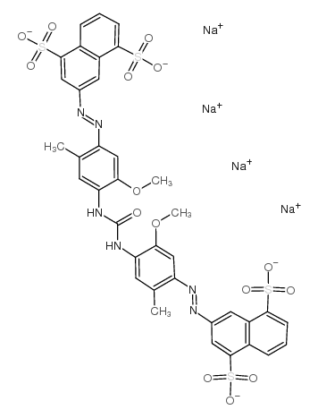 3,3'-[羰[双(亚氨基)(5-甲氧基-2-甲基-4,1-亚苯基)偶氮]]双-1,5-萘二磺酸四钠盐 结构式