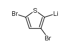 3,5-二溴-2-噻吩基锂 结构式
