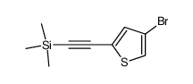 Thiophene, 4-bromo-2-[2-(trimethylsilyl)ethynyl]- 结构式